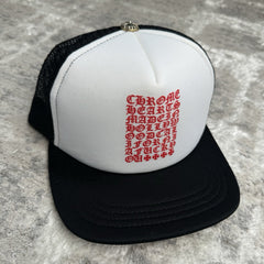 Chrome Hearts Eye Chart Logo Trucker Hat