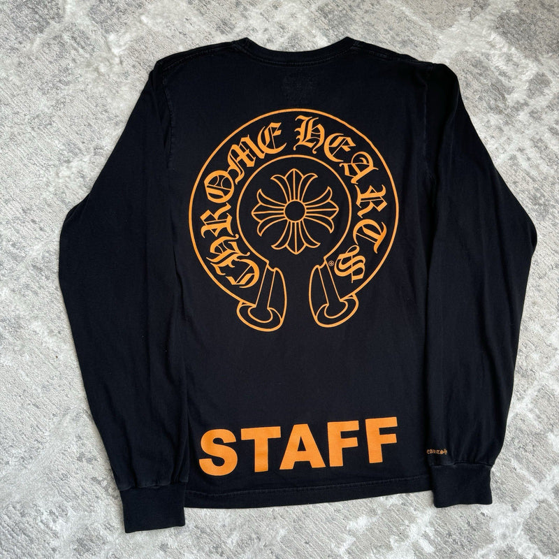 Chrome Hearts Staff Horseshoe Long Sleeve Pocket Tee Shirt 