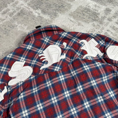 Chrome Hearts Guns N Roses Leather Patch Button Up 