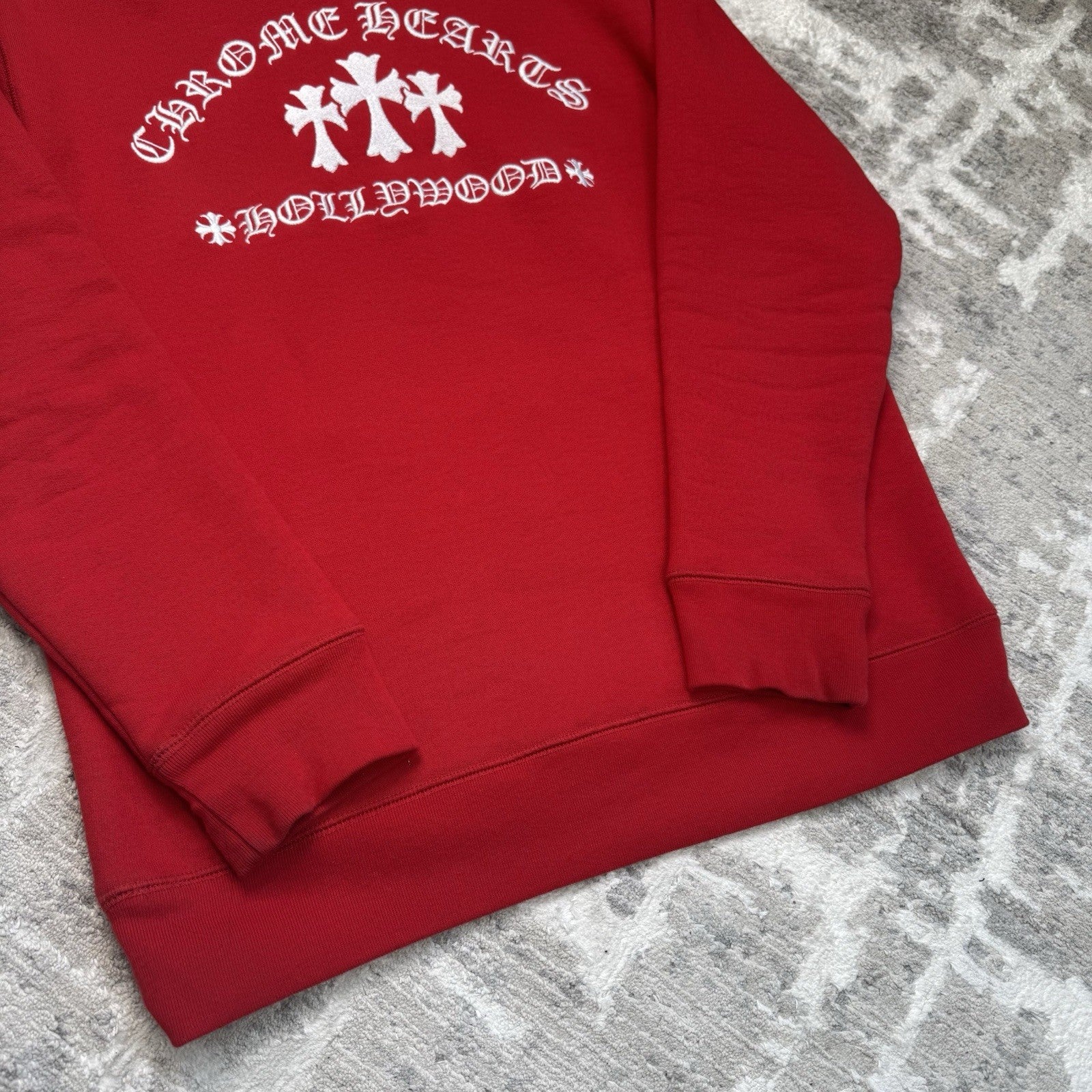 Chrome Hearts King Taco Triple Cross Embroidered Quarter Zip Pullover 