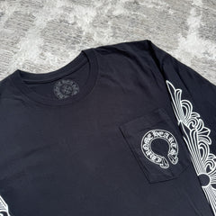 Chrome Hearts Floral Horseshoe Long Sleeve Shirt 