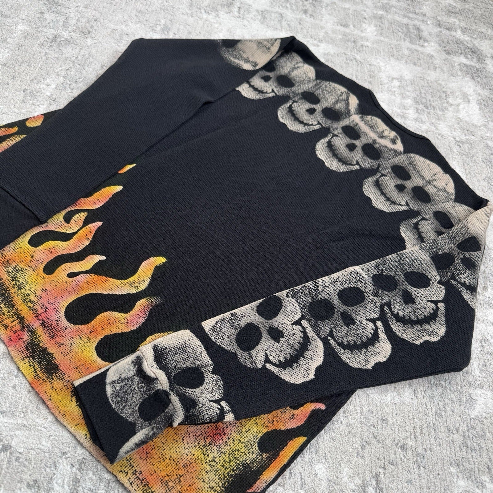 Satoshi Nakamoto Lost Boys Skull Thermal Long Sleeve Shirt 