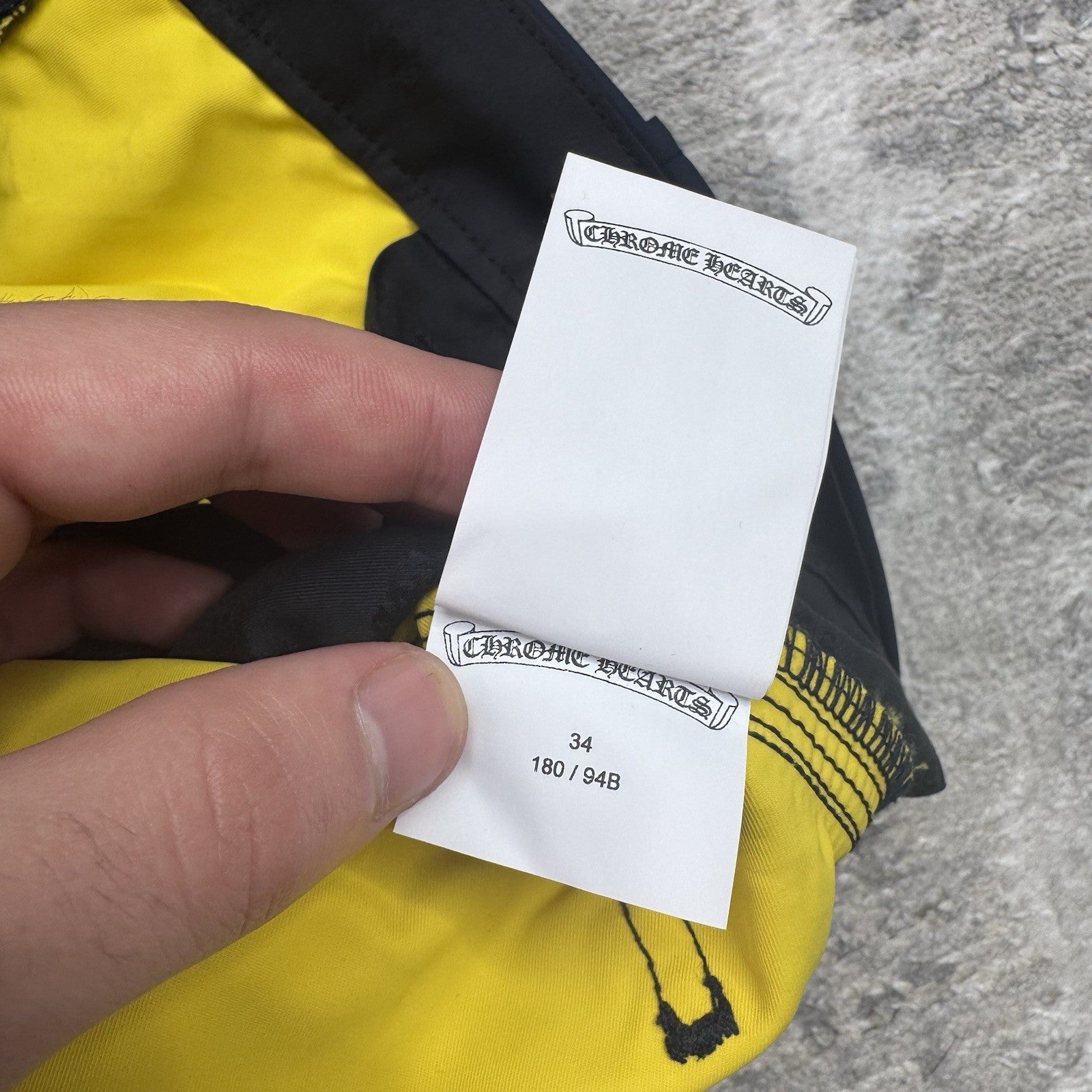 Chrome Hearts Nylon Leather Double Knee Shorts 