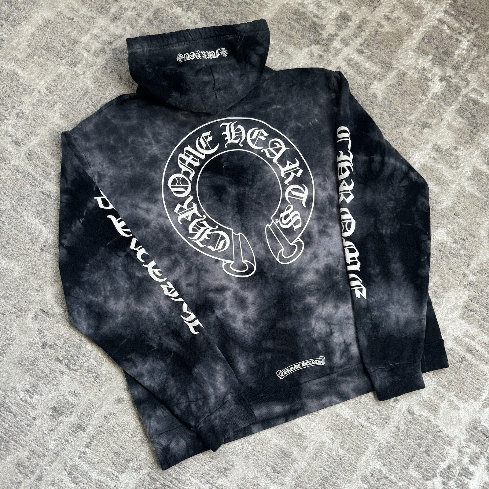 Chrome Hearts Tie Dye Horseshoe Pullover Hoodie 