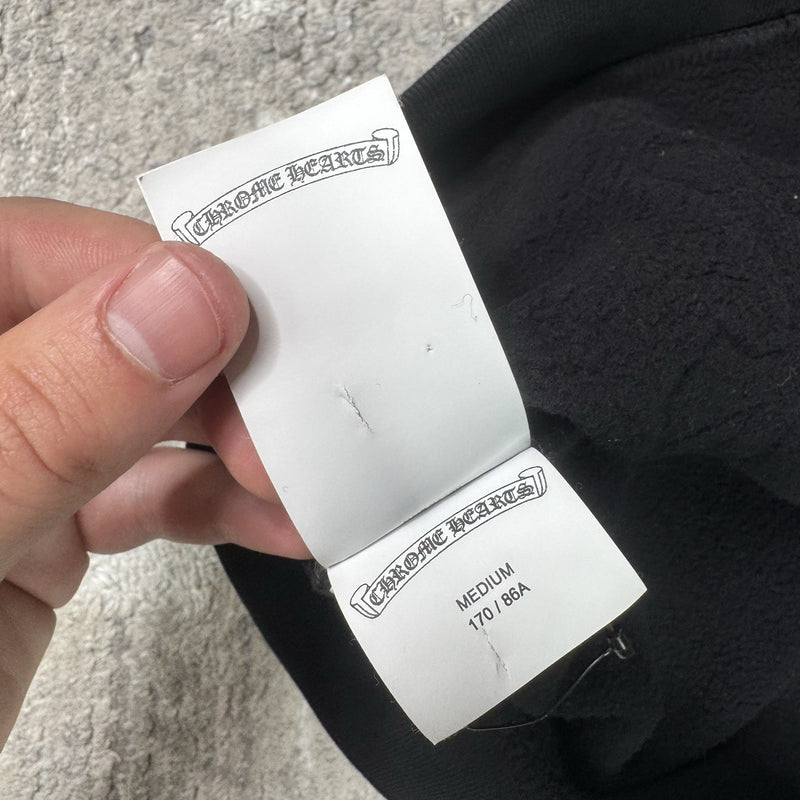 Chrome Hearts Leather Multi Cross Patch Pullover Crewneck Sweatshirt 