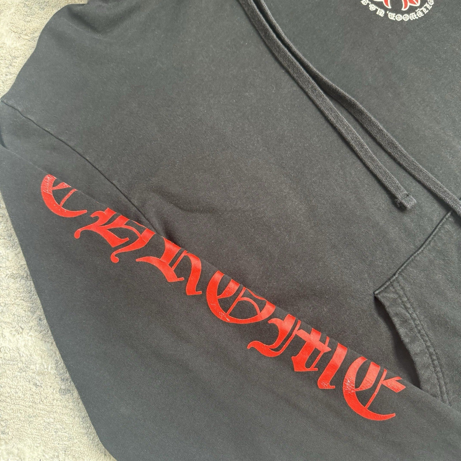 Chrome Hearts Red Plus Cross Pullover Hoodie 