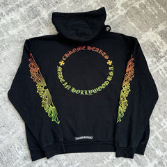 Chrome Hearts Gradient Floral Sleeve Pullover Hoodie 