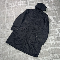 Chrome Hearts Cross Patch Nylon Fishtail Zip Up Parka Jacket 