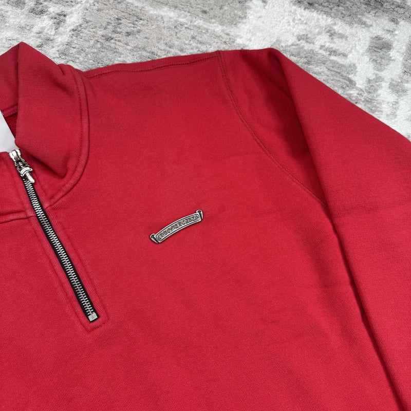 Chrome Hearts King Taco Triple Cross Embroidered Quarter Zip 