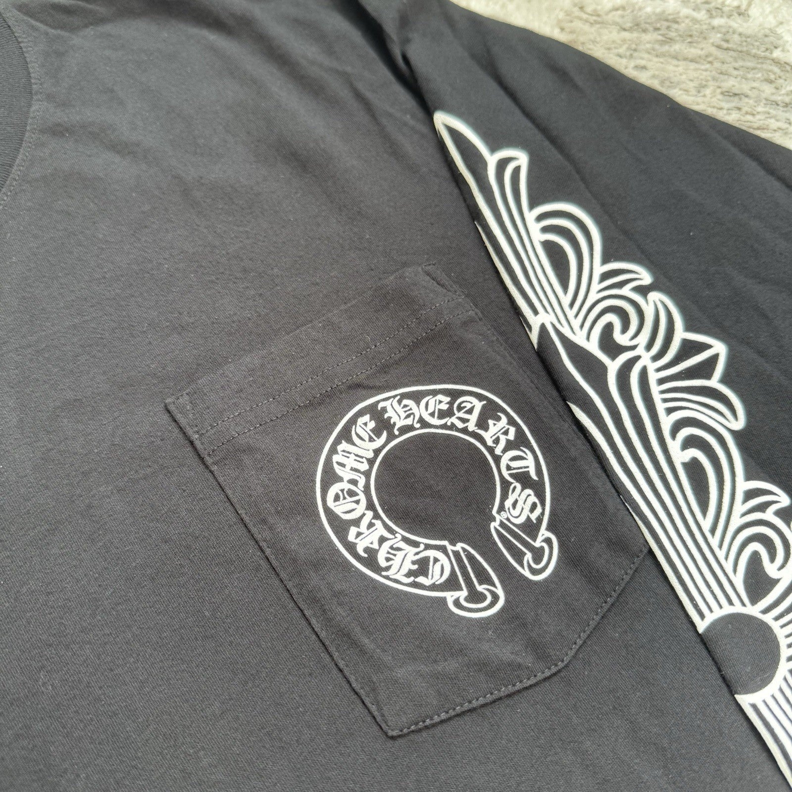 Chrome Hearts Floral Horseshoe Long Sleeve Shirt 