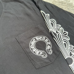 Chrome Hearts Floral Horseshoe Long Sleeve Shirt 