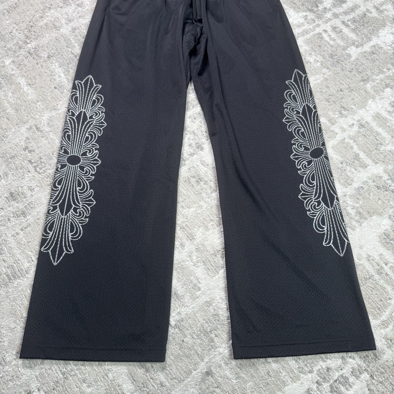 Chrome Hearts Mesh CH Floral Stadium Sweatpants 