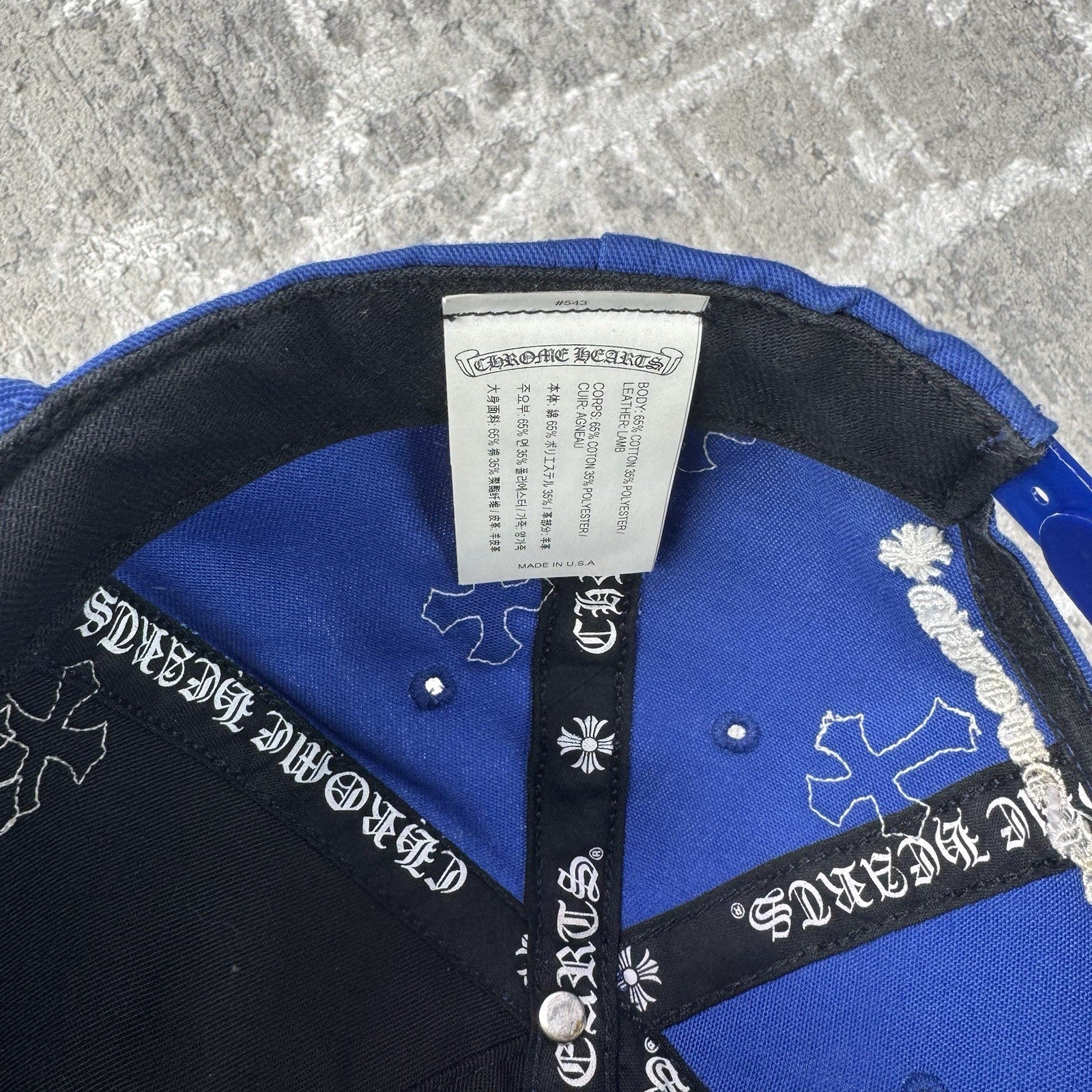 Chrome Hearts Leather Cross Patch Baseball Hat