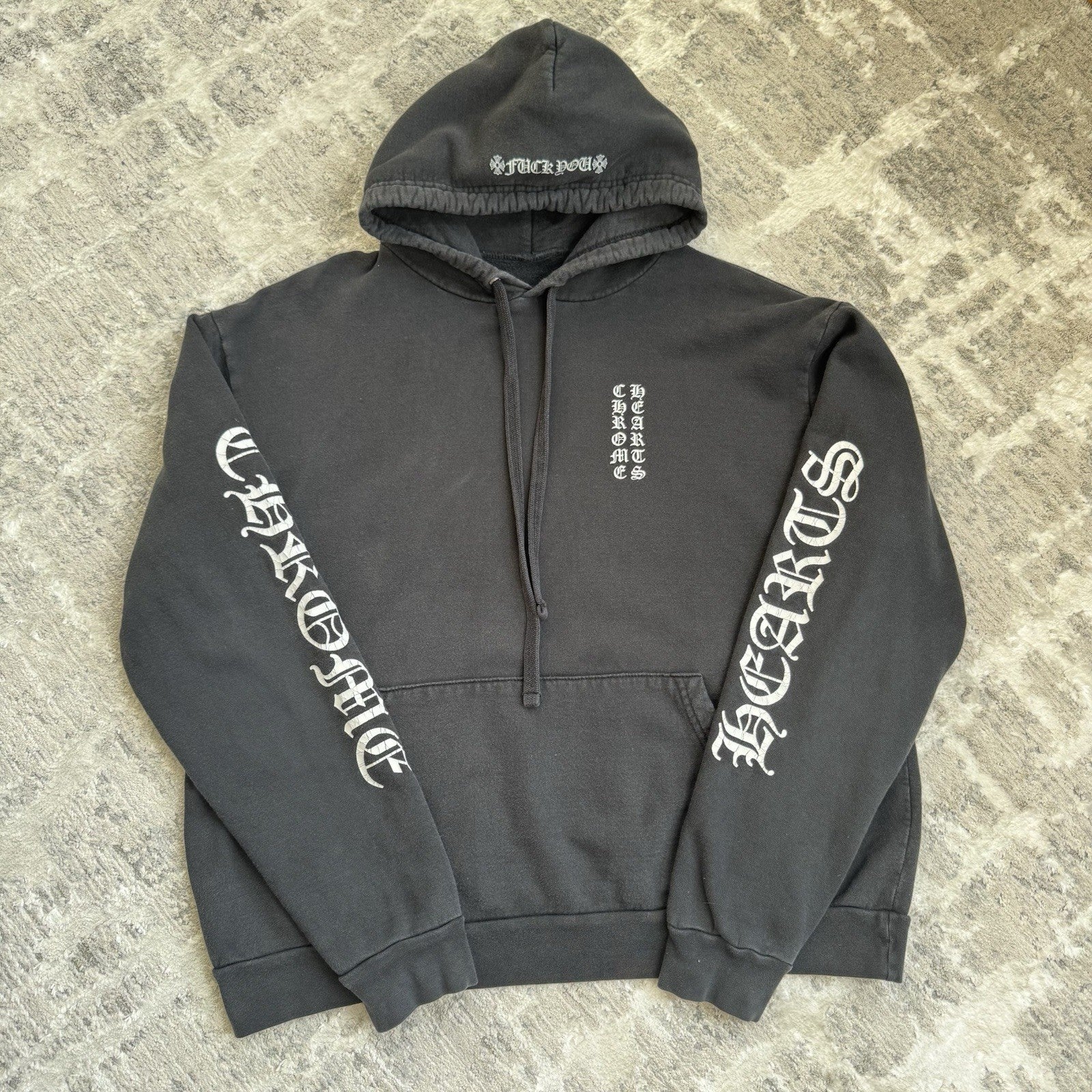 Chrome Hearts Letters Sleeve Logo Pullover Hoodie 