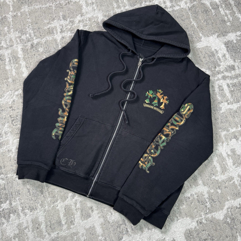 Chrome Hearts Camo Horseshoe Thermal Zip Up Hoodie