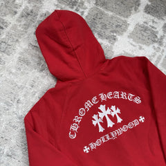 Chrome Hearts King Taco Triple Cross Embroidered Zip Up Hoodie 