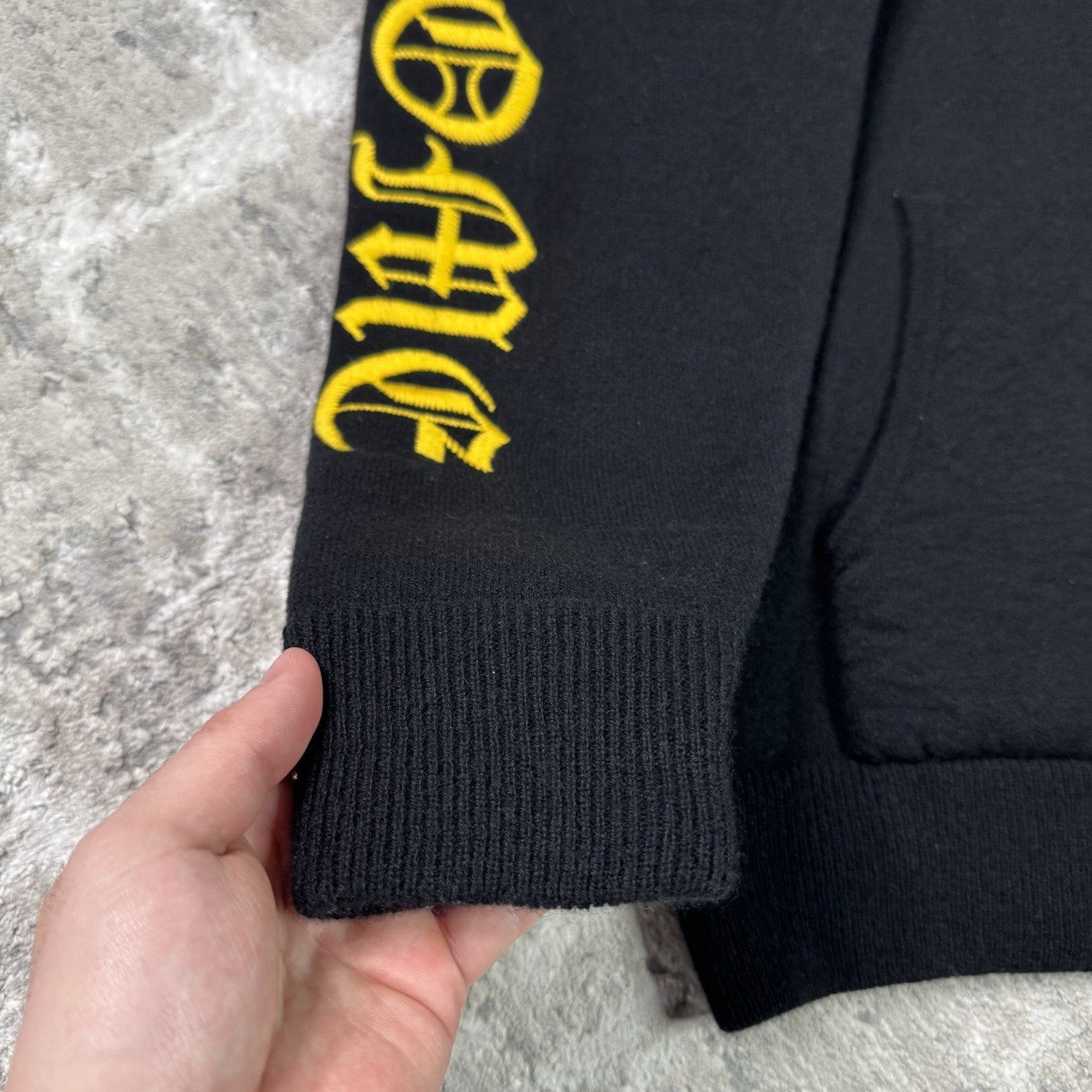 Chrome Hearts Cashmere Embroidered Sleeve Logo Pullover Hoodie 