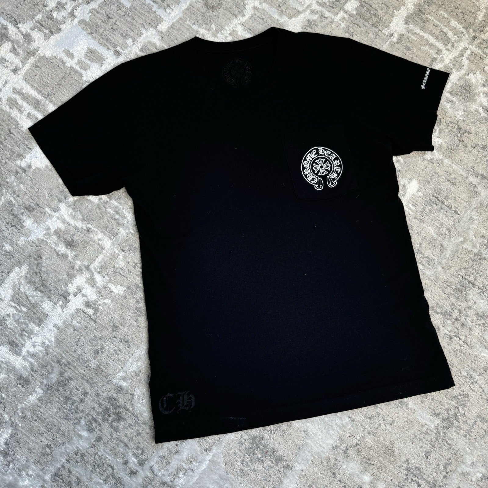 Chrome Hearts Horseshoe Short Sleeve Pocket Tee Shirt 