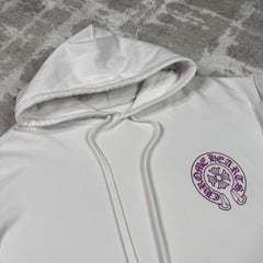 Chrome Hearts Purple Glitter Online Exclusive Horseshoe Pullover Hoodie 