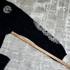 Chrome Hearts Cemetery Allover Cross Print Logo Floral Sweatpants 