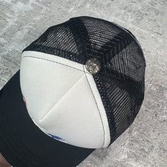 Chrome Hearts Cemetery Lesther Triple Cross Patch Trucker Hat