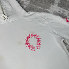 Chrome Hearts Floral Horseshoe Pink Pullover Hoodie 