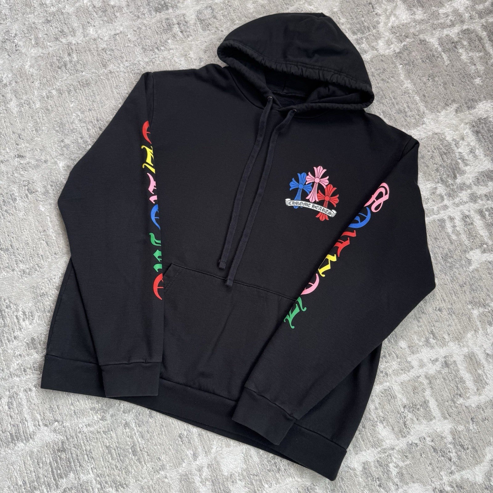 Chrome Hearts Cemetery Cross Multi-color Pullover Hoodie 