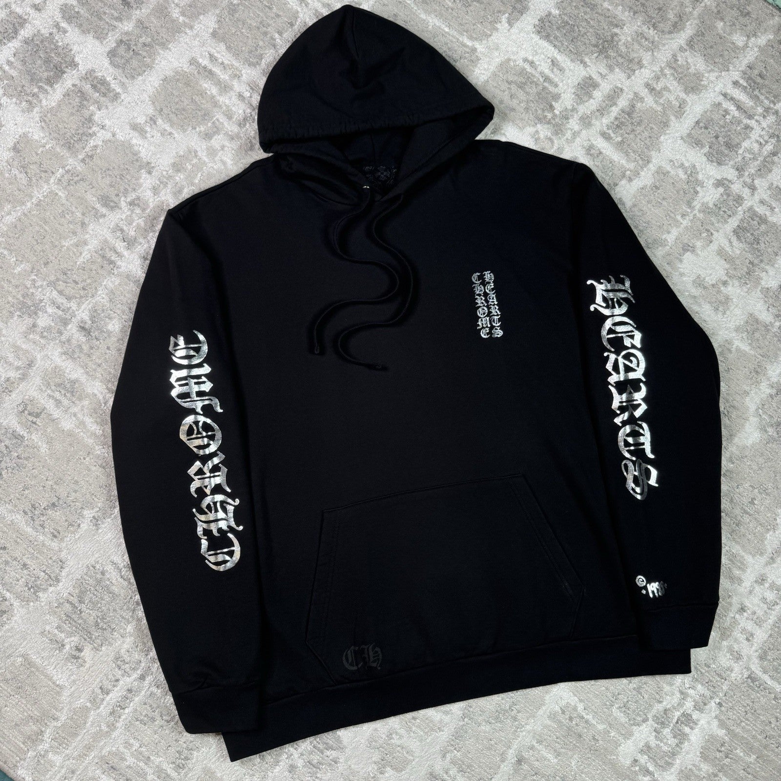 Chrome Hearts 1988 Foil Letters Sleeve Logo Pullover Hoodie 