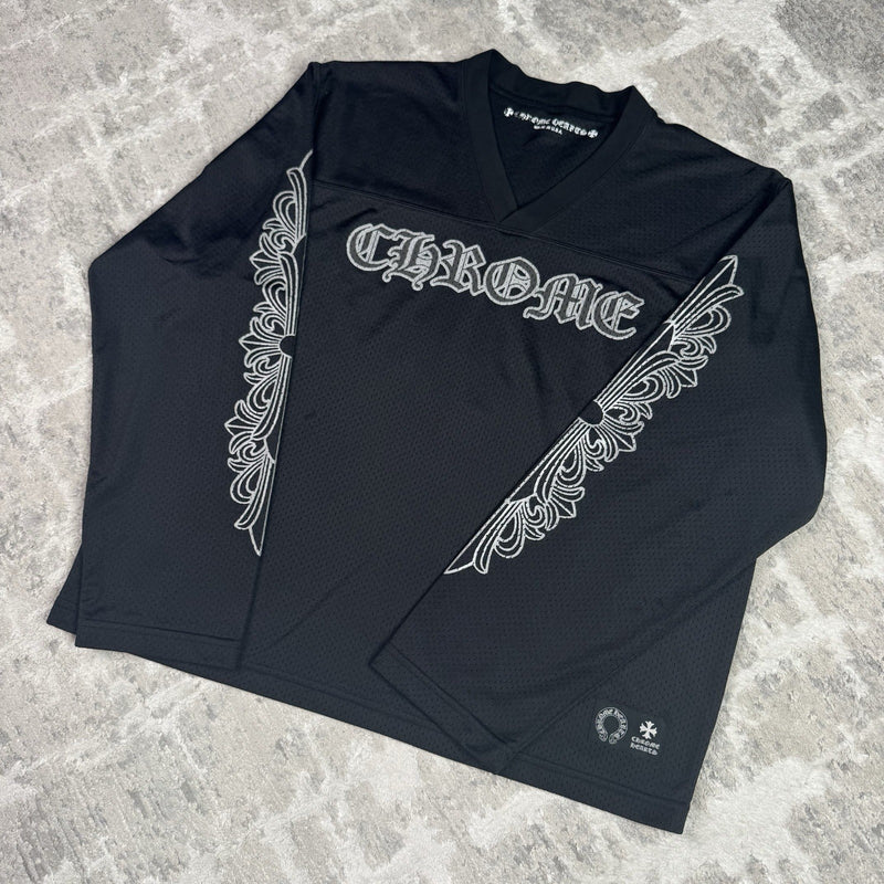 Chrome Hearts Mesh Stadium Floral Long Sleeve Jersey 