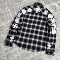 Chrome Hearts Guns N Roses Leather Button Up 