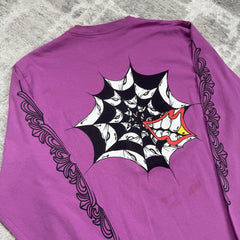 Chrome Hearts Matty Boy Spiderweb Long Sleeve Tee Shirt 