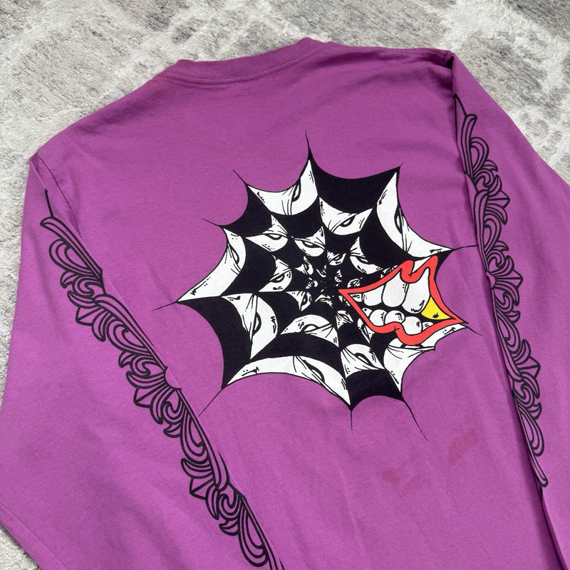 Chrome Hearts Matty Boy Spiderweb Long Sleeve Tee Shirt 