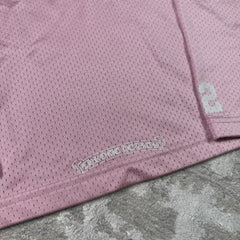 Chrome Hearts Mesh Pink Long Sleeve Stadium Jersey 