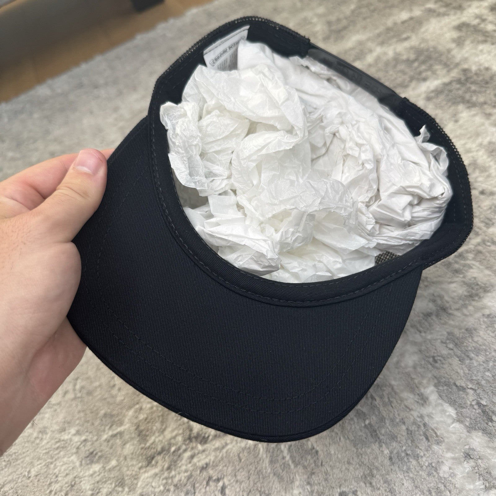 Chrome Hearts Leather Triple Cross Patch Trucker Hat 