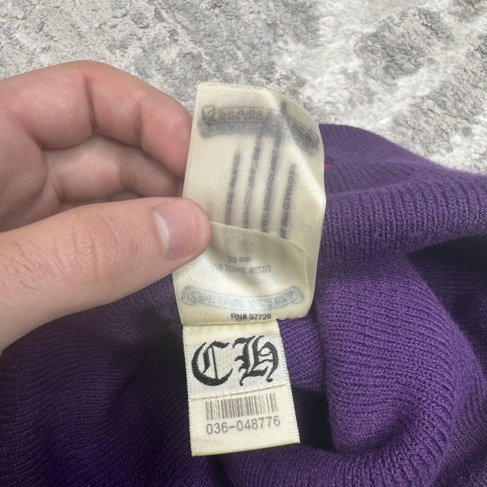 Chrome Hearts Triple Cross Embroidered Logo Beanie Hat