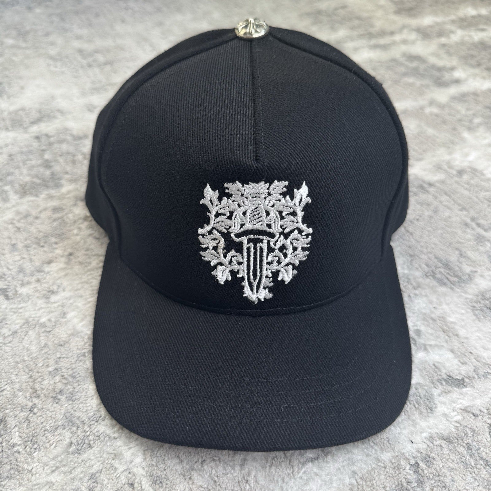 Chrome hearts Dagger Waxed Denim Baseball Hat 