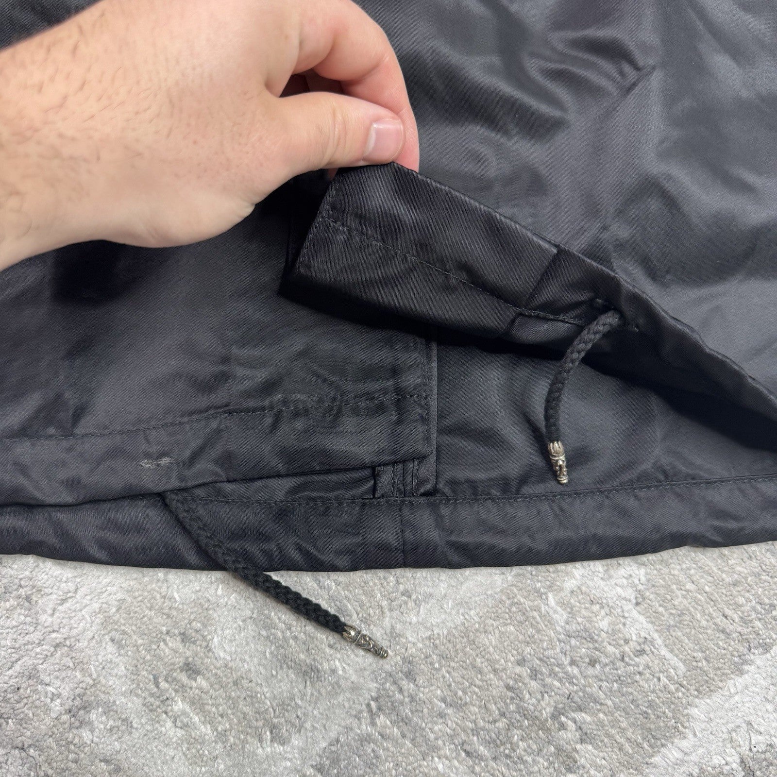 Chrome Hearts Cross Patch Nylon Fishtail Zip Up Parka Jacket 