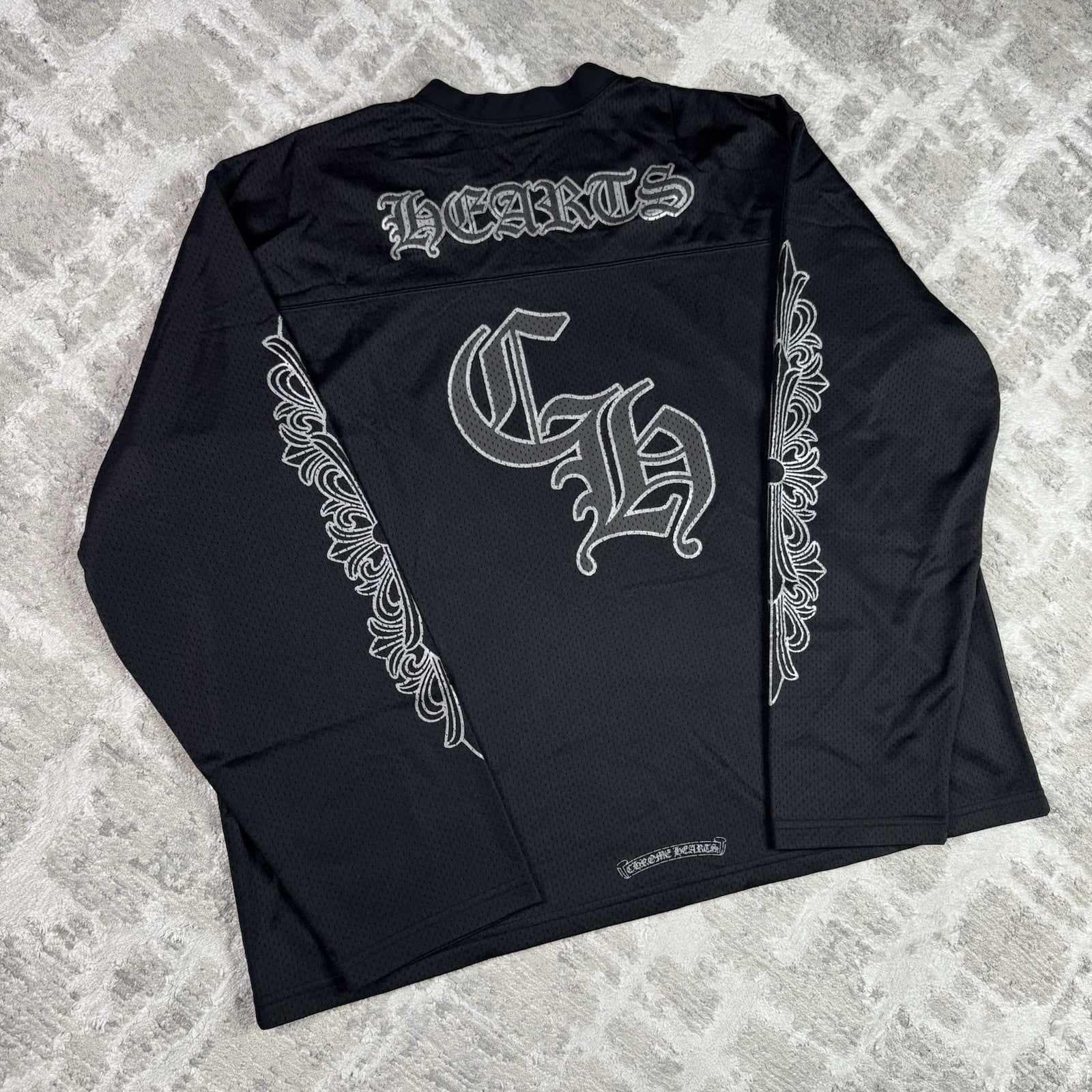 Chrome Hearts Mesh Stadium Floral Long Sleeve Jersey 