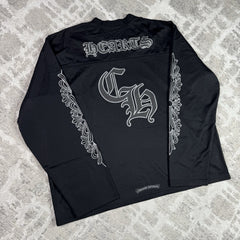 Chrome Hearts Mesh Stadium Floral Long Sleeve Jersey 