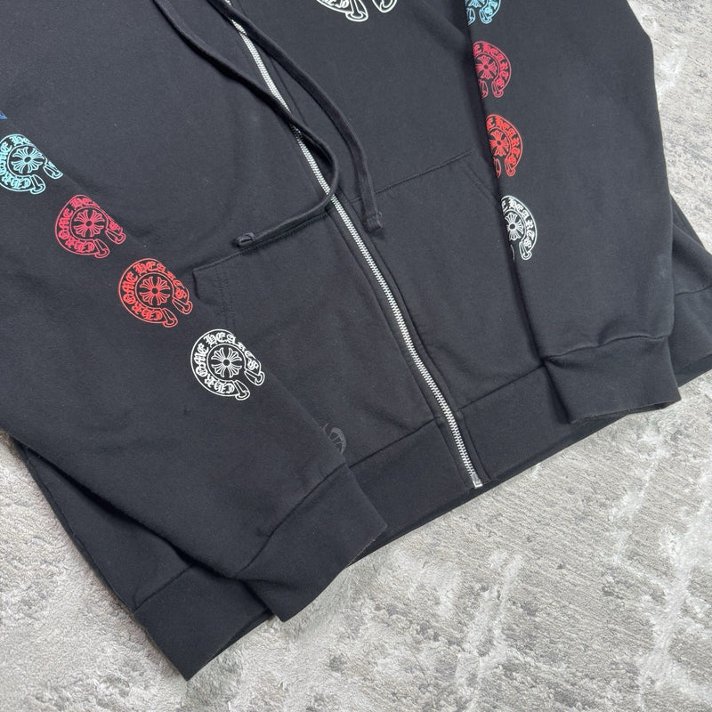 Chrome Hearts Horseshoe Multi-color Zip Up Hoodie 