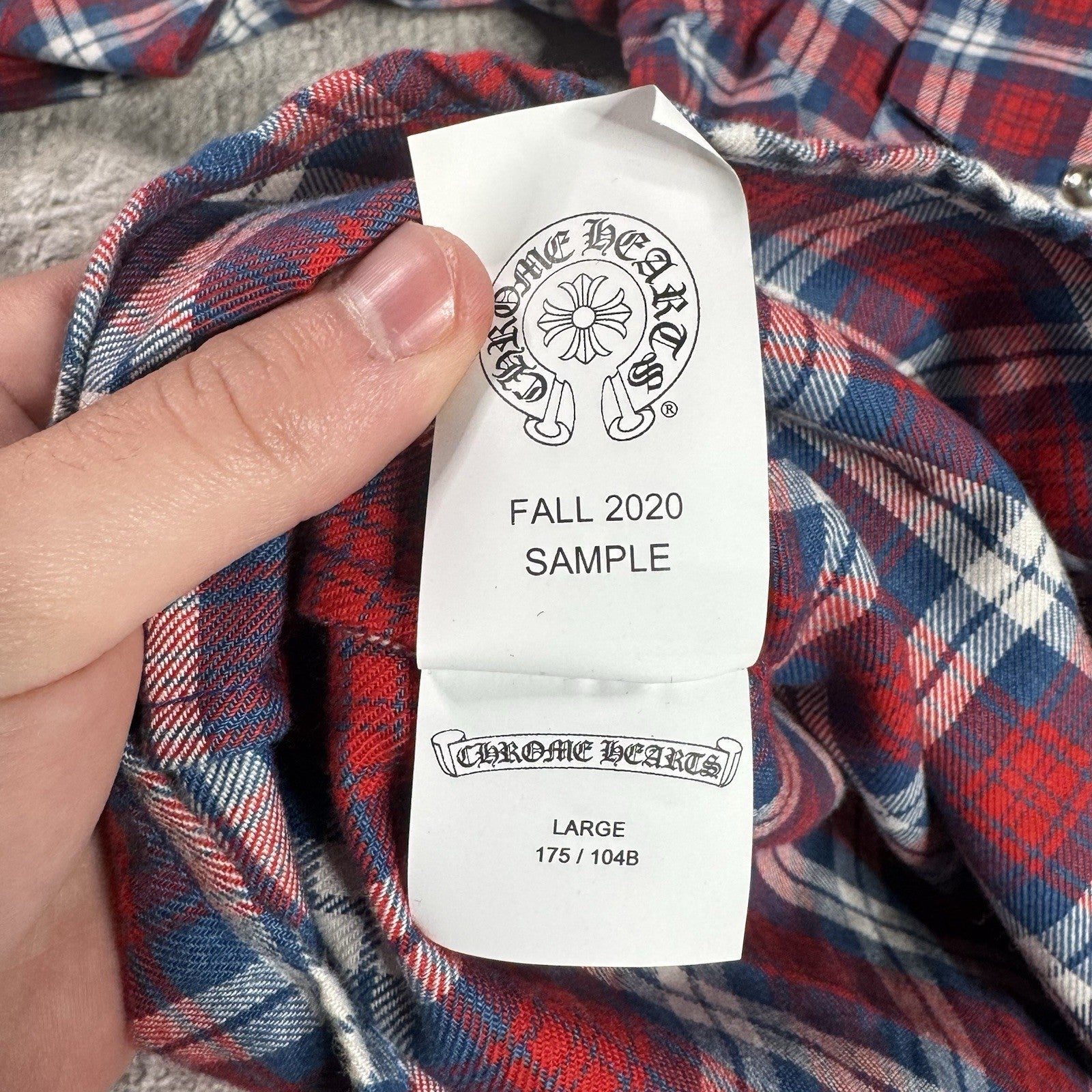 Chrome Hearts Guns N Roses Leather Patch Button Up 