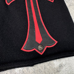 Chrome Hearts Red Cross Cashmere Ski Mask Hat