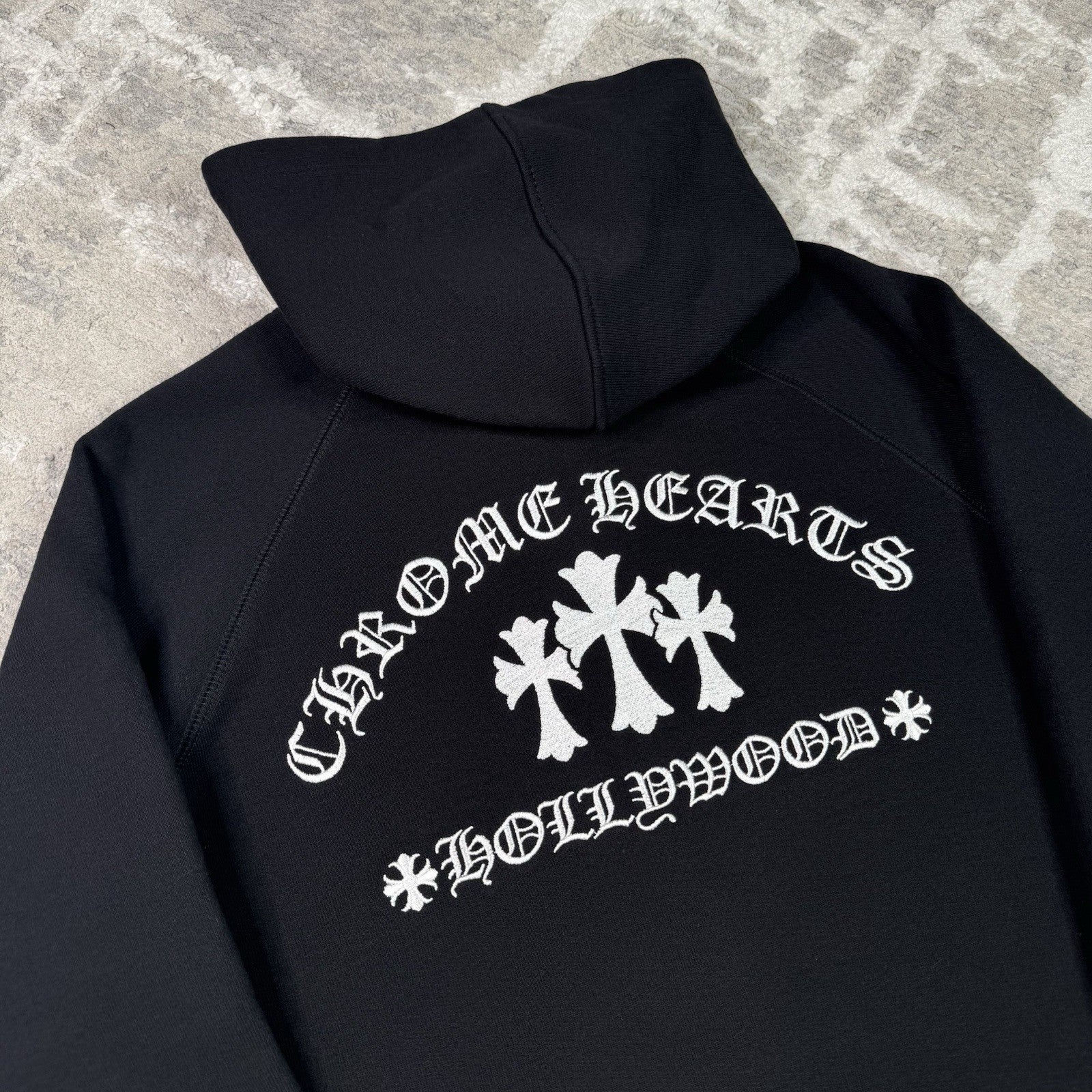 Chrome Hearts Sailin King Taco Triple Cross Embroidered Zip Up Hoodie 