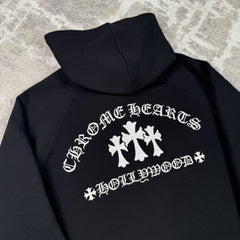 Chrome Hearts Sailin King Taco Triple Cross Embroidered Zip Up Hoodie 
