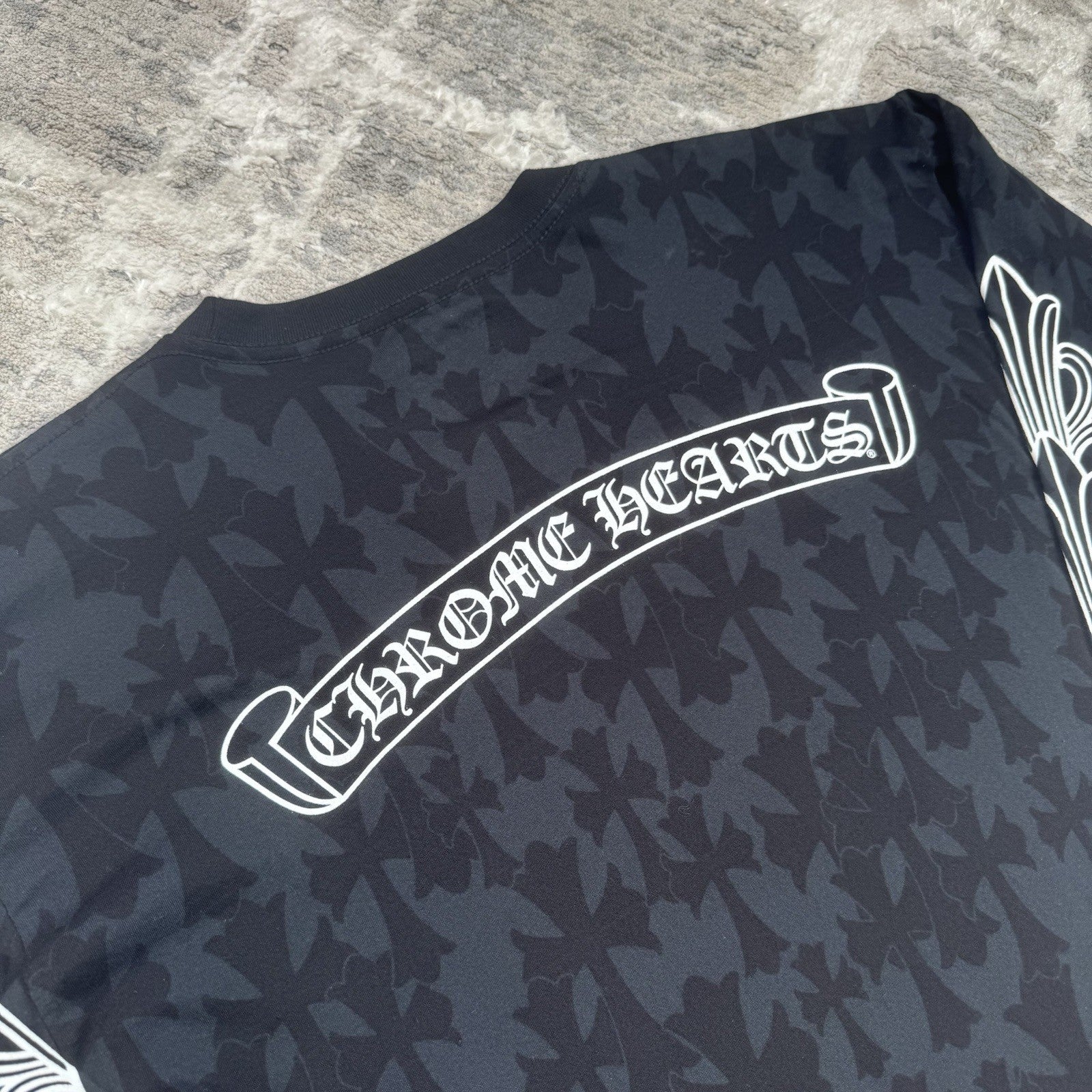 Chrome Hearts Cemetery Cross Monogram Print Long Sleeve Tee Shirt 