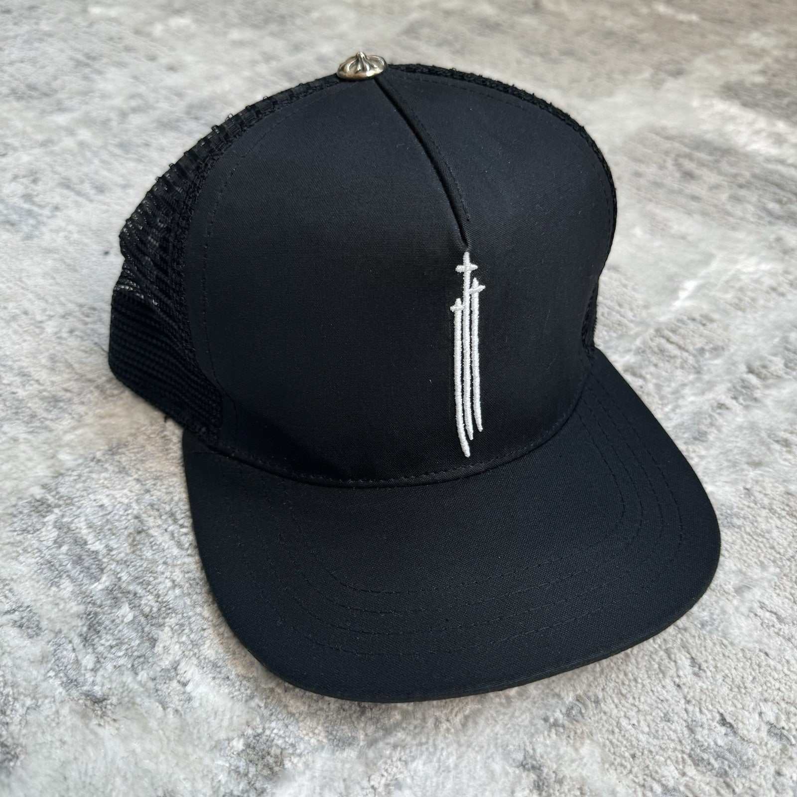 Chrome Hearts Triple Cross Trucker Hat ‘black’ 