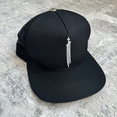 Chrome Hearts Triple Cross Trucker Hat ‘black’ 