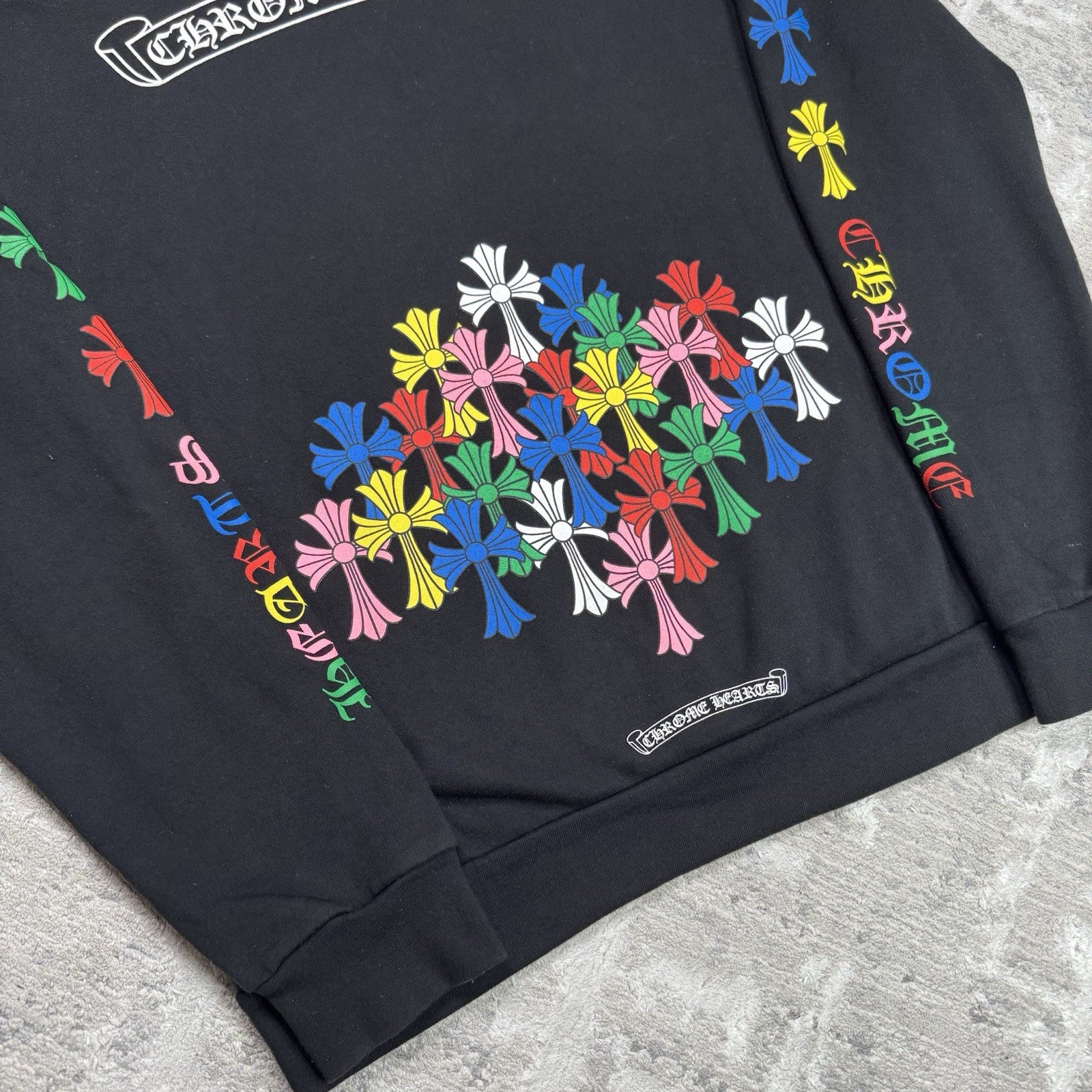 Chrome Hearts Cemetery Multi-color Cross Pullover Hoodie 