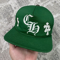 Chrome Hearts Leather Cross Patch Baseball Hat 