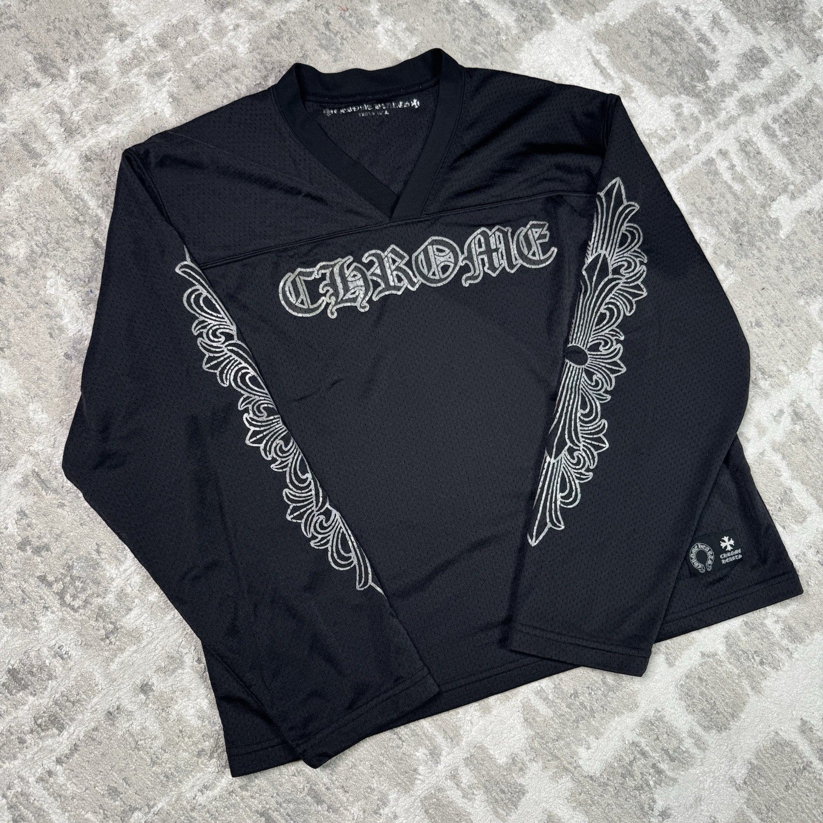 Chrome Hearts CH Mesh Long Sleeve Stadium Jersey 